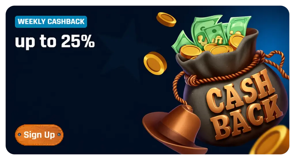 Ringospin Weekly Cashback Offer up to 25%